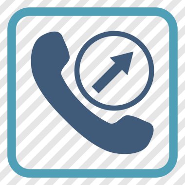 Giden arama vektör simgesi bir çerçeve içinde