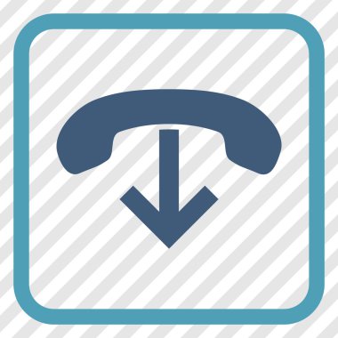 Vektör simgesi bir çerçeve içinde telefon asmak