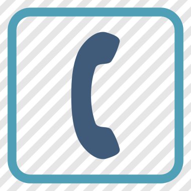 Telefon alıcı vektör simgesi bir çerçeve içinde