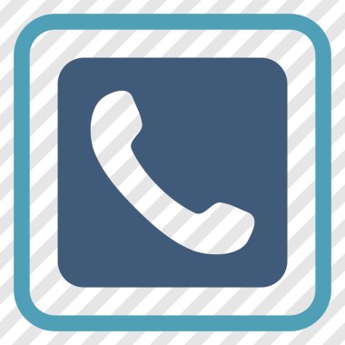 Telefon vektör simgesi bir çerçeve içinde