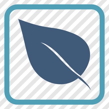 Bitki yaprak vektör simgesi bir çerçeve içinde