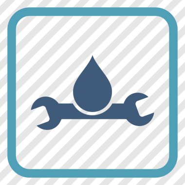 Sıhhi tesisat vektör simgesi bir çerçeve içinde