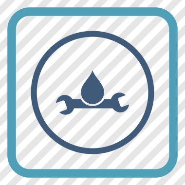 Sıhhi tesisat vektör simgesi bir çerçeve içinde