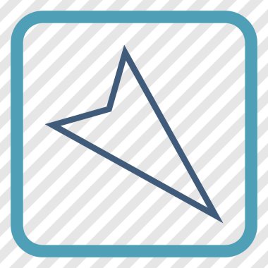 İşaretçi vektör simgesi bir çerçeve içinde aşağı