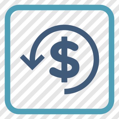 Geri ödeme vektör simgesi bir çerçeve içinde