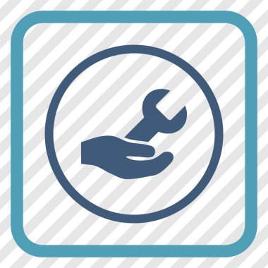 Onarım hizmeti vektör simgesi bir çerçeve içinde