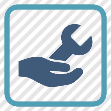 Onarım hizmeti vektör simgesi bir çerçeve içinde