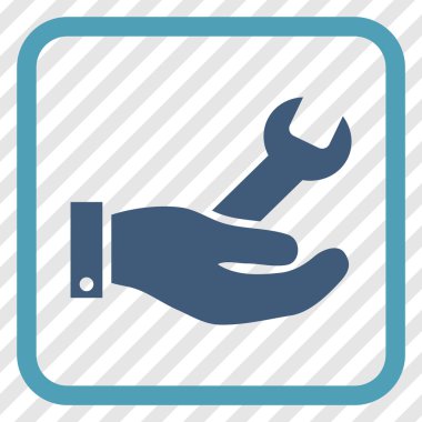 Onarım hizmeti vektör simgesi bir çerçeve içinde