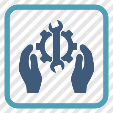 Onarım hizmeti vektör simgesi bir çerçeve içinde