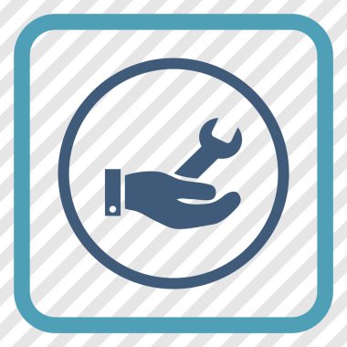 Onarım hizmeti vektör simgesi bir çerçeve içinde