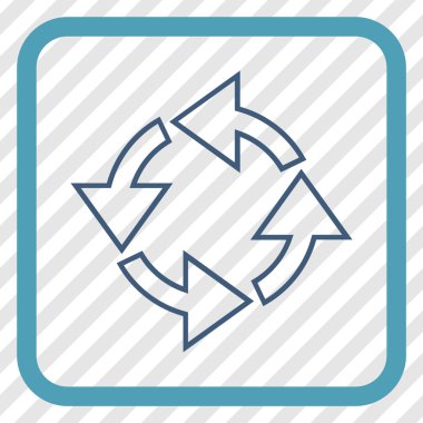 Döndürme vektör simgesi bir çerçeve içinde