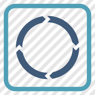 Döndürme vektör simgesi bir çerçeve içinde