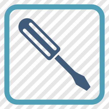 Tornavida vektör simgesi bir çerçeve içinde