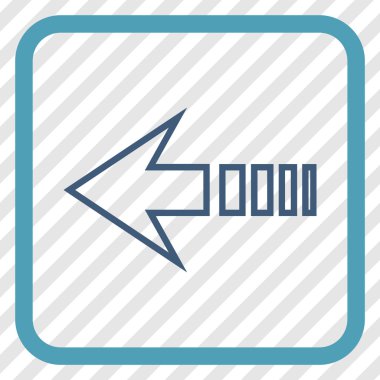 Sol vektör simgesi bir çerçevede göndermek