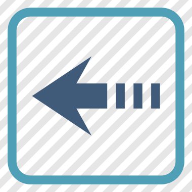 Sol vektör simgesi bir çerçevede göndermek