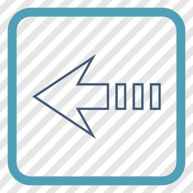 Sol vektör simgesi bir çerçevede göndermek