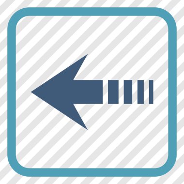 Sol vektör simgesi bir çerçevede göndermek