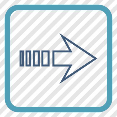 Doğru vektör simgesi bir çerçevede göndermek