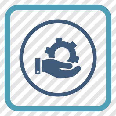 Hizmet vektör simgesi bir çerçeve içinde