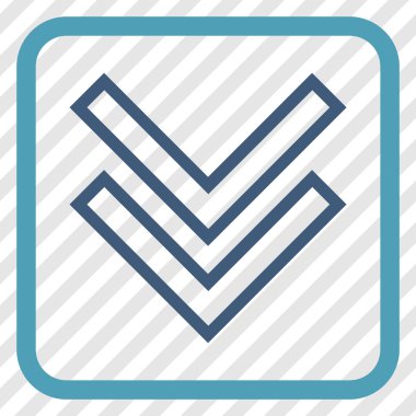 Vektör simgesi bir çerçeve içinde aşağı kaydır