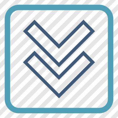 Vektör simgesi bir çerçeve içinde aşağı kaydır