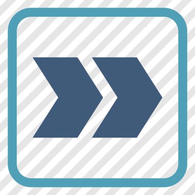 Üst karakter doğru vektör simgesi bir çerçeve içinde