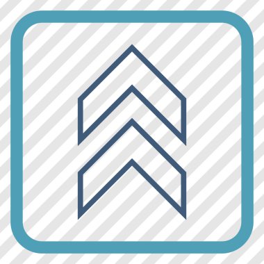 Vektör simgesi bir çerçeve içinde yukarı kayması