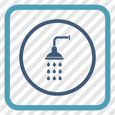 Duş vektör simgesi bir çerçeve içinde