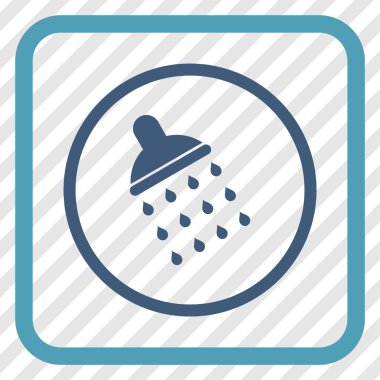 Duş vektör simgesi bir çerçeve içinde