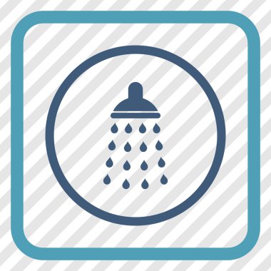 Duş vektör simgesi bir çerçeve içinde