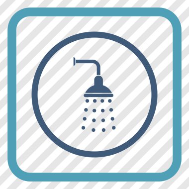 Duş vektör simgesi bir çerçeve içinde