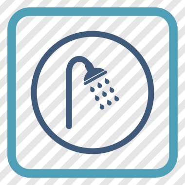 Duş vektör simgesi bir çerçeve içinde