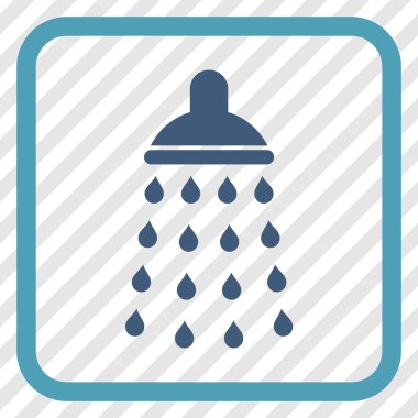 Duş vektör simgesi bir çerçeve içinde