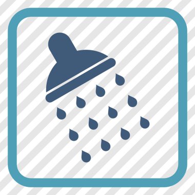 Duş vektör simgesi bir çerçeve içinde