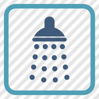 Duş vektör simgesi bir çerçeve içinde