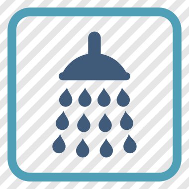 Duş vektör simgesi bir çerçeve içinde