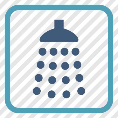 Duş vektör simgesi bir çerçeve içinde