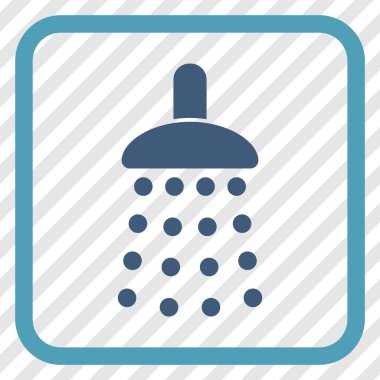 Duş vektör simgesi bir çerçeve içinde