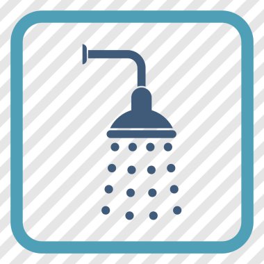 Duş vektör simgesi bir çerçeve içinde