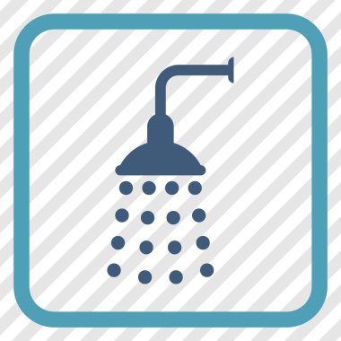 Duş vektör simgesi bir çerçeve içinde