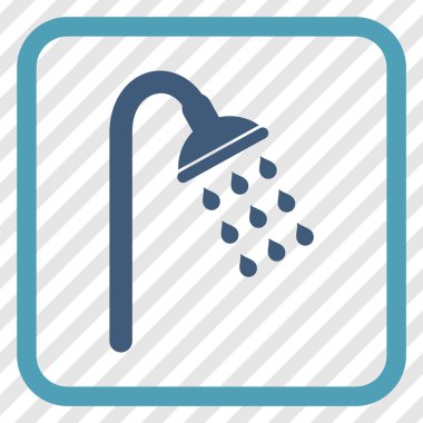 Duş vektör simgesi bir çerçeve içinde