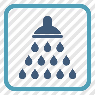 Duş vektör simgesi bir çerçeve içinde