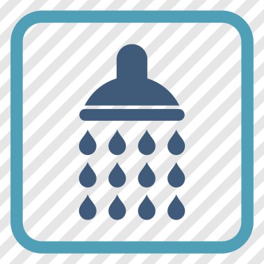 Duş vektör simgesi bir çerçeve içinde