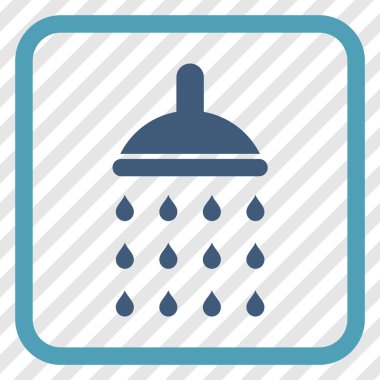 Duş vektör simgesi bir çerçeve içinde