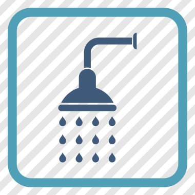 Duş vektör simgesi bir çerçeve içinde