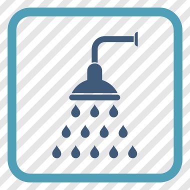 Duş vektör simgesi bir çerçeve içinde