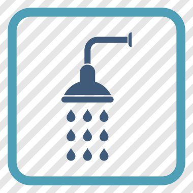 Duş vektör simgesi bir çerçeve içinde