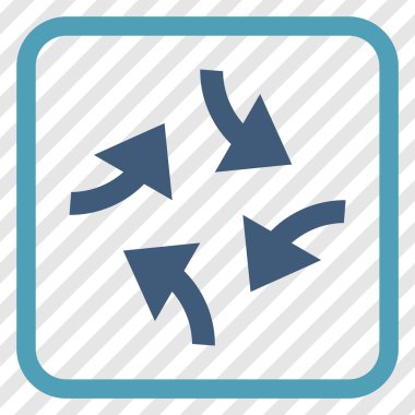 Oklar vektör simgesi bir çerçevede girdap