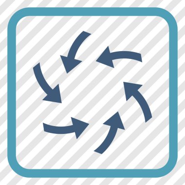 Oklar vektör simgesi bir çerçevede girdap