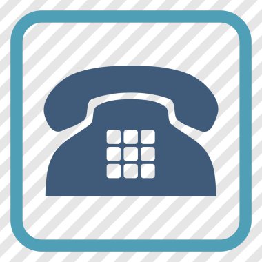 Sesi telefon vektör simgesi bir çerçeve içinde